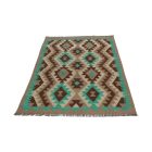 Maimana Kilim rug 103x154 hand woven afghan wool Kilim