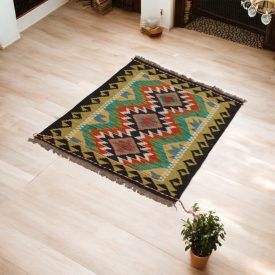Wool Kilim rug Chobi 60x92 hand woven afghan Kilim rug