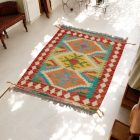 Maimana Kilim rug 60x91 hand woven afghan wool Kilim