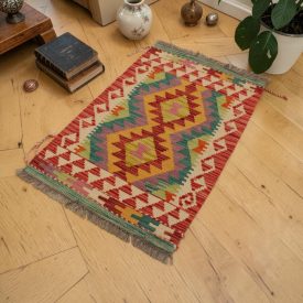 Afghan wool Kilim rug 61x90 cm