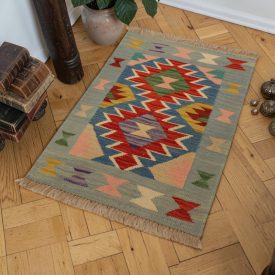 Hand woven Afghan Chobi Kilim rug 59x84 cm