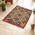 Afghan hand woven Kilim Chobi 62x101 Afghan wool Kilim rug