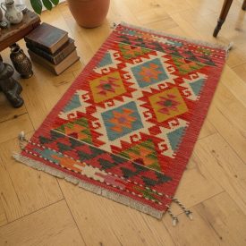 Hand woven Afghan Chobi Kilim rug 60x91 cm