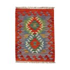 Maimana Kilim rug 61x89 hand woven afghan wool Kilim