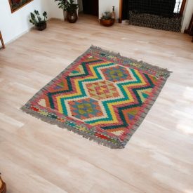 Wool Kilim rug Chobi 70x97 hand woven afghan Kilim rug