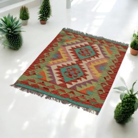 Afghan hand woven Kilim 65x93 Maimana Kilim rug