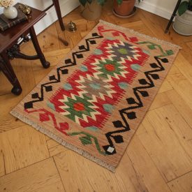 Afghan wool Maimana Kilim rug 61x92 cm