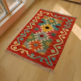 Hand woven Afghan Maimana Kilim rug 65x103 cm