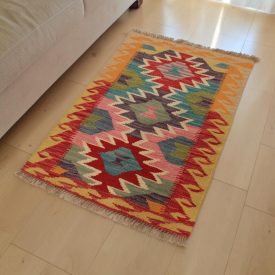 Hand woven Afghan Kilim rug 73x104 cm