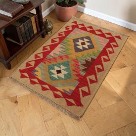 Afghan wool Chobi Kilim rug 63x90 cm