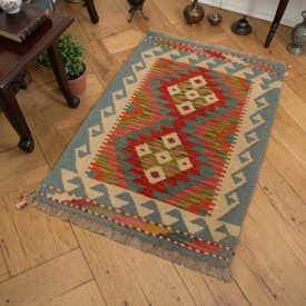 Hand woven Maimana Kilim rug 59x88 cm