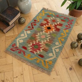 Authentic hand-woven Kilim rug 58x91 cm