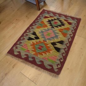 Hand woven Kilim rug 64x93 cm