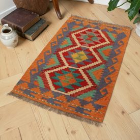 Afghan wool Chobi Kilim rug 63x96 cm