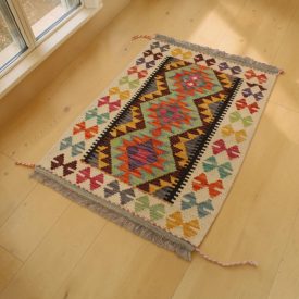 Hand woven Chobi Kilim rug 63x88 cm