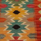 Hand woven ethnic Afghan Chobi Kilim rug 62x87 cm