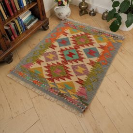 Afghan wool Chobi Kilim rug 69x88 cm