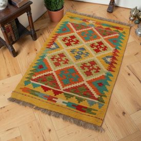 Hand woven Afghan Chobi Kilim rug 61x96 cm