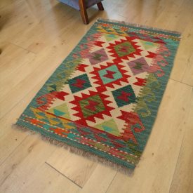 Authentic hand-woven Afghan Kilim rug 64x95 cm