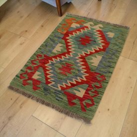 Authentic hand-woven Kilim rug 63x91 cm