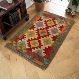 Hand woven Afghan Maimana Kilim rug 60x87 cm