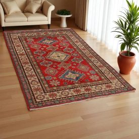 Kazak oriental rug 118x178 handmade afghan carpet