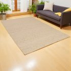 Thick wool rug 197x305 plain living room carpet