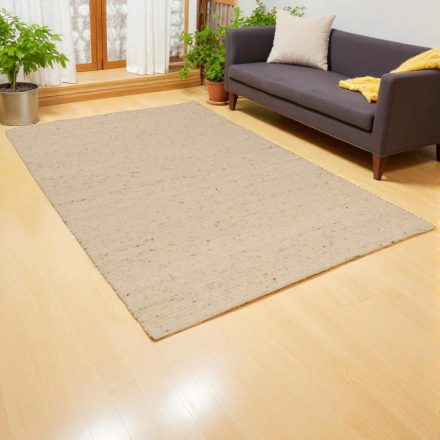 Thick wool rug 197x305 plain living room carpet