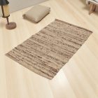 Thick wool rug 90x157 plain living room carpet