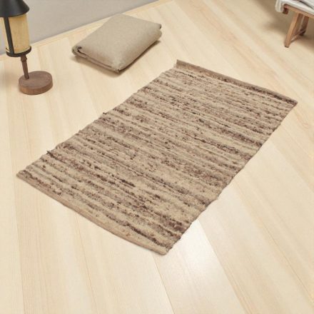 Thick wool rug 90x157 plain living room carpet