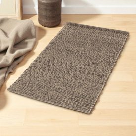Thick wool rug 70x130 plain living room carpet