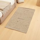 Thick wool rug 60x105 plain living room carpet