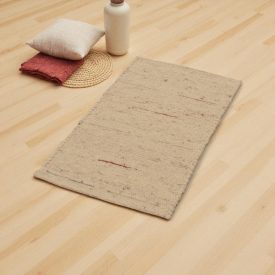 Thick wool rug 60x106 plain living room carpet