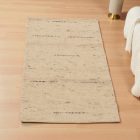 Thick wool rug 60x107 plain living room carpet