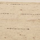 Thick wool rug 60x107 plain living room carpet