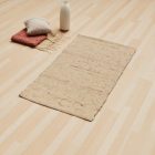 Thick wool rug 60x107 plain living room carpet