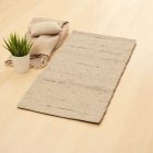 Thick wool rug 60x107 plain living room carpet