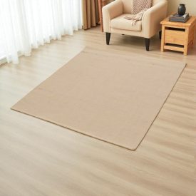 Wool rug 132x141 thick living room carpet