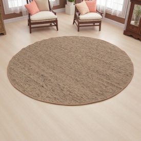 Round wool rug 220x220 thick living room carpet