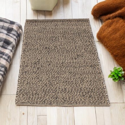 Thick wool rug 70x132 plain living room carpet