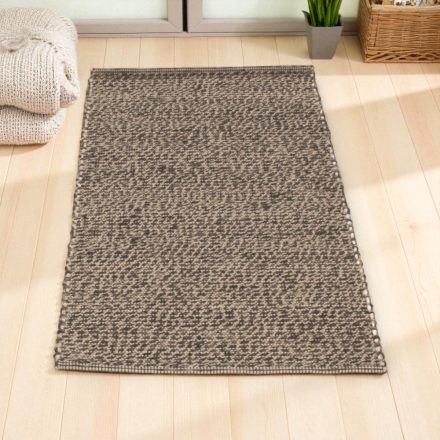 Thick wool rug 70x135 plain living room carpet