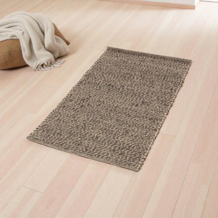 Thick wool rug 70x135 plain living room carpet