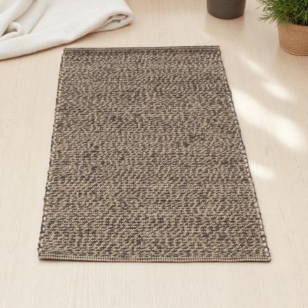 Thick wool rug 70x134 plain living room carpet