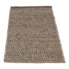 Thick wool rug 70x134 plain living room carpet