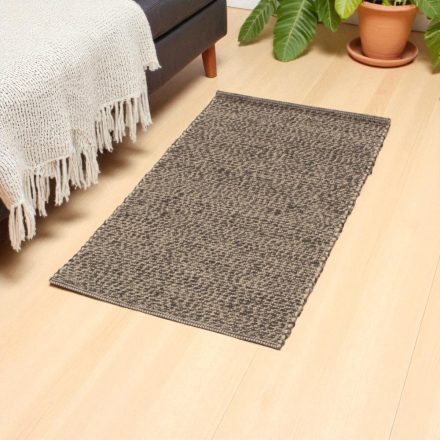Thick wool rug 70x133 plain living room carpet