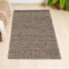 Thick wool rug 70x134 plain living room carpet