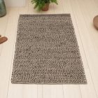 Thick wool rug 70x130 plain living room carpet