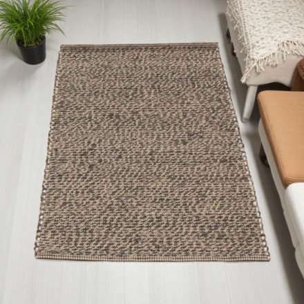 Thick wool rug 70x130 plain living room carpet