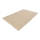 Wool rug beige 161x257 plain living room carpet