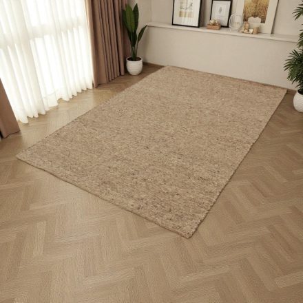 Thick wool rug gray 160x250 plain living room carpet